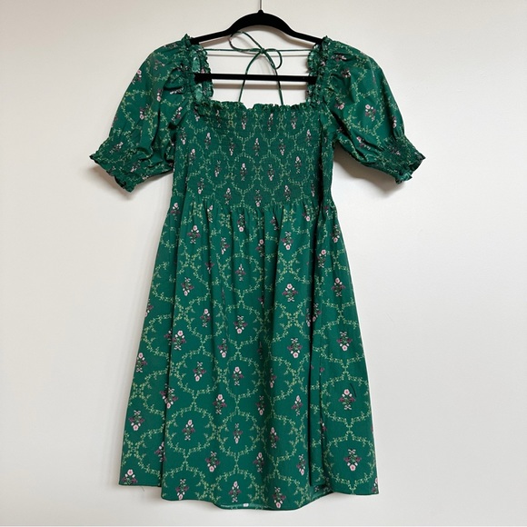 Hill House Dresses & Skirts - Hill House Athena Nap Dress Limited Edition Emerald Trellis Green Floral Medium